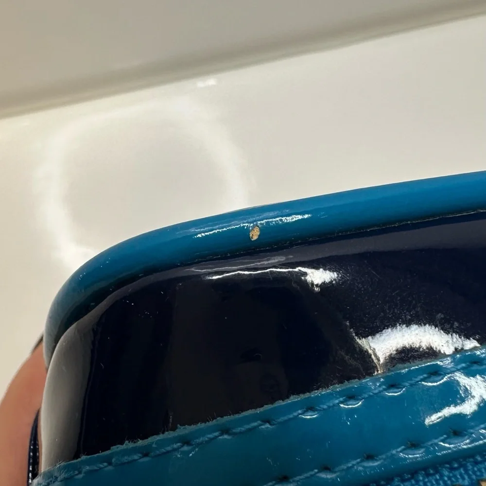 Tory Burch Cosmetic Bag – Blue Patent Leather - Picture 11 of 11